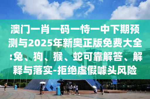 澳門一肖一碼一恃一中下期預(yù)測與2025年新奧正版免費大全:兔、狗、猴、蛇可靠解答、解釋與落實-拒絕虛假噱頭風(fēng)險